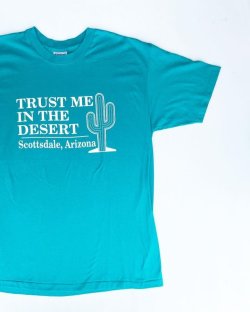 画像1: 90’s TRUST ME IN THE DESERT VTG T-SHIRT EMERALD GREEN XL