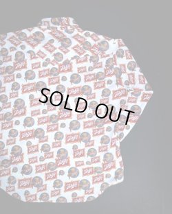 画像5: Nos 70s SCHLITZ BEER VTG PATTERNED ALL OVER LONG SLEEVE SHIRT  L
