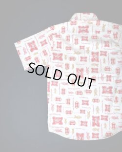 画像5: 70s MILLER BEER PERMANENT PRESS VTG PATTERNED ALL OVER SHIRT M