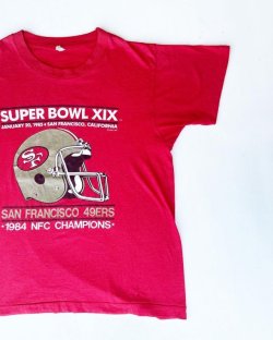 画像1: 1984 SAN FRANCISCO 49ERS NFC CHAMPIONS VTG T-SHIRT RED L