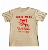 SIXHELMETS“THE AMIGO SHOP”SOUVENIR T-SHIRT SAND BEIGE