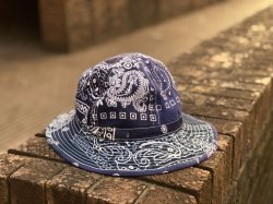 画像1: US BANDANA REMAKE ARMY HAT NAVY