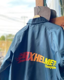 画像3: SIXHELMETS CHOPPERS COACH JACKET NAVY×RED FLAMES