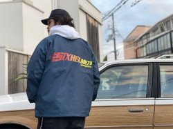 画像6: SIXHELMETS CHOPPERS COACH JACKET NAVY×RED FLAMES