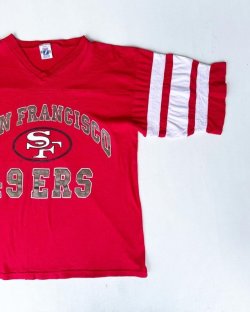 画像1: SAN FRANCISCO 49ERS VTG T-SHIRT RED