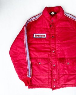 画像2: FIRESTONE SWINGSTER VTG RACING JACKET RED M
