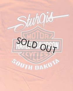 画像3: HARLEY DAVIDSON STURGIS SOUTH DAKOTA VTG T-SHIRT ORANGE M