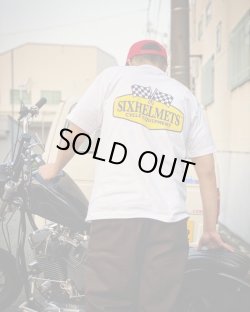 画像4: SIXHELMETS CYCLE EQUIPMENT CHECKER FLAG T-SHIRT WHITE