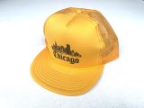 NOS 90s CHICAGO SOUVENIR TRUCKER CAP YELLOW