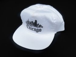 画像1: NOS 90s CHICAGO SOUVENIR TRUCKER CAP TURQUOISE WHITE