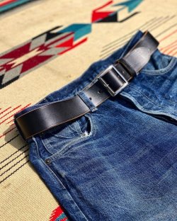 画像7: THE GOOD LETHER BELT BLACK