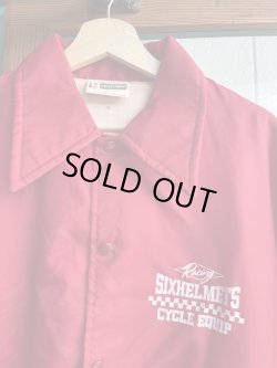 画像3: SIXHELMETS RACING CYCLE EQUIP VTG COACH JACKET RED XL