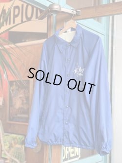 画像2: SIXHELMETS CHOPPERS LOGO DRAWN BY BOULEVARD FEVER ART VTG COACH JACKET BLUE L