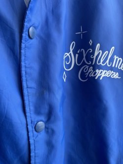 画像8: SIXHELMETS CHOPPERS LOGO DRAWN BY BOULEVARD FEVER ART VTG COACH JACKET BLUE XL