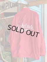 SIXHELMETS CHOPPERS LOGO DRAWN BY BOULEVARD FEVER ART VTG COACH JACKET RED L