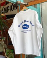 SIXHELMETS CHOPPERS “SUPPORT YOUR LOCAL” L/S T-SHIRT WHITE×ROYAL BLUE