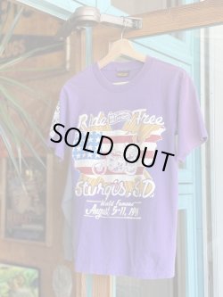 画像1: 1996 HARLEY DAVIDSON RIDE TREE STURGIS S.D. VTG T-SHIRT PURPLE  