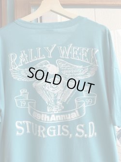 画像5: 1999 HARLEY DAVIDSON RALLY WEEK STURGIS  VTG T-SHIRT TURQUOISE BLUE  XXL