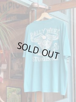 画像2: 1999 HARLEY DAVIDSON RALLY WEEK STURGIS  VTG T-SHIRT TURQUOISE BLUE  XXL