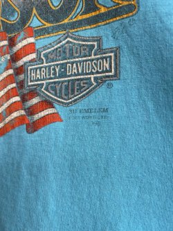 画像5: 1990 HARLEY DAVIDSON OFFICIAL VTG T-SHIRT TURQUOISE BLUE  L