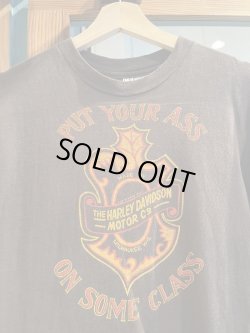 画像4: 80s HARLEY DAVIDSON OAK LEAF PUT YOUR ASS ON SOME CLASS VTG T-SHIRT BLACK S