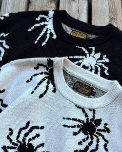 画像3: SIXHELMETS TARANTULA JACQUARD KNIT SWEATER WHITE