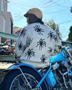 画像5: SIXHELMETS TARANTULA JACQUARD KNIT SWEATER WHITE
