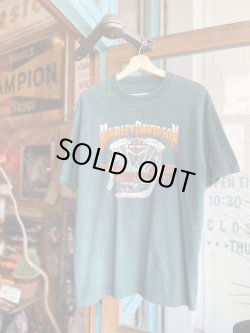 画像1: 1987 HARLEY DAVIDSON V-TWIN SHOVELHEAD OFFICIAL VTG T-SHIRT GREEN 