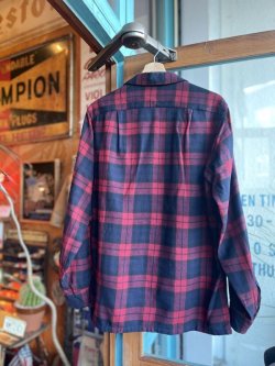 画像2: 50s PENDLETON VTG WOOL SHIRT RED×BLACK M