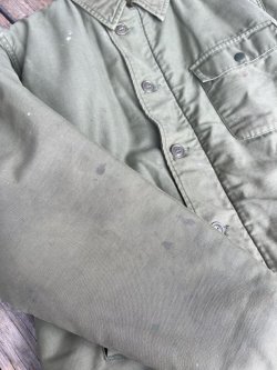 画像9: 80s USN A-2 DECK JACKET KHAKI GREEN M (15)