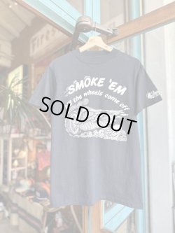 画像1: VINTAGE 80s HARLEY DAVIDSON SMOKE'EM TILL THE WHEELS COME OFF FOR BIKERS ONLY T-SHIRT M