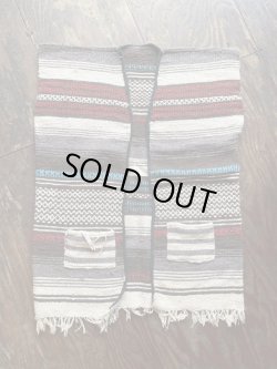 画像1: VINTAGE 70s MEXICAN RUG VEST (10)