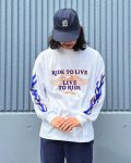 SIXHELMETS CHOPPERS “LIVE TO RIDE RIDE TO LIVE FLAME L/S T-SHIRT WHITE