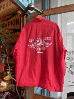 画像1: SIXHELMETS CHOPPERS “LIVE TO RIDE RIDE TO LIVE” VTG COACH JACKET RED XL