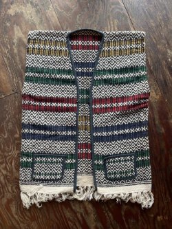 画像1: VINTAGE 70s MEXICAN RUG VEST (17)