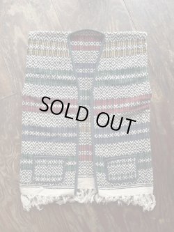 画像1: VINTAGE 70s MEXICAN RUG VEST (17)