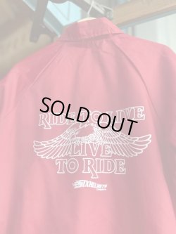 画像3: SIXHELMETS CHOPPERS “LIVE TO RIDE RIDE TO LIVE” VTG COACH JACKET RED M