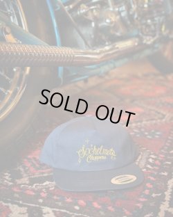 画像1: SIXHELMETS CHOPPERS CAP DRAWN BY BOULEVARD FEVER ART NAVY×GOLD