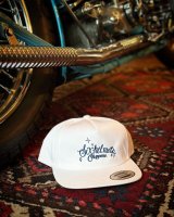 SIXHELMETS CHOPPERS CAP DRAWN BY BOULEVARD FEVER ART WHITE×NAVY BLUE