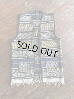 画像1: VINTAGE 60-70s MEXICAN RUG CUSTOMISED VEST (10)