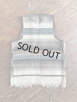 画像2: VINTAGE 60-70s MEXICAN RUG CUSTOMISED VEST (8)