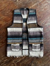 VINTAGE 60-70s MEXICAN RUG CUSTOMISED VEST (8)