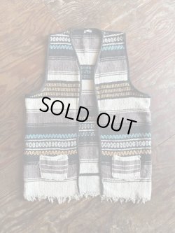 画像1: VINTAGE 60-70s MEXICAN RUG CUSTOMISED VEST (8)
