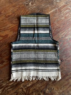 画像2: VINTAGE 60-70s MEXICAN RUG CUSTOMISED VEST (7)