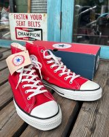 VINTAGE 90s NOS CONVERSE ALL STAR HI MADE IN USA RED 10 1/2