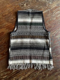 画像2: VINTAGE 60-70s MEXICAN RUG CUSTOMISED VEST (15)