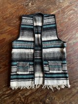 VINTAGE 60-70s MEXICAN RUG CUSTOMISED VEST (11)