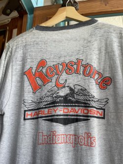 画像4: VINTAGE 80s HARLEY DAVIDSON BAR&SHIELD KEYSTONE RINGER T-SHIRT 