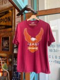 VINTAGE 80s HARLEY DAVIDSON WING LOGO T-SHIRT L