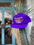 SIXHELMETS “LIVE TO RIDE RIDE TO LIVE” VINTAGE NYLON TRUCKER CAP PURPLE